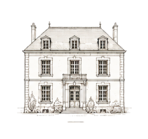 Façade symétrique d’une maison classique française